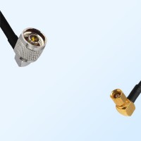 N/Male Right Angle - SSMC/Female Right Angle Coaxial Jumper Cable