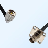 TNC Female 4 Hole - N Male Right Angle Coaxial Cable Assemblies