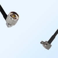 N/Male Right Angle - TS9/Male Right Angle Coaxial Jumper Cable