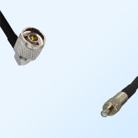 N/Male Right Angle - TS9/Female Coaxial Jumper Cable