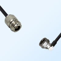 N/Female - QN/Male Right Angle Coaxial Jumper Cable