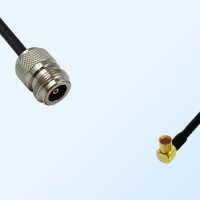 N/Female - RP MCX/Female Right Angle Coaxial Jumper Cable