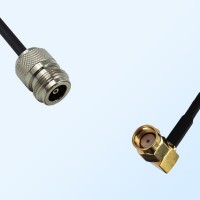 N/Female - RP SMA/Male Right Angle Coaxial Jumper Cable