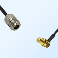 N/Female - RP SMA/Bulkhead Female Right Angle Coaxial Jumper Cable