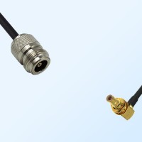 N/Female - SMB/Bulkhead Male Right Angle Coaxial Jumper Cable