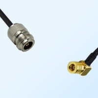 N/Female - SMB/Female Right Angle Coaxial Jumper Cable