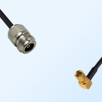 N/Female - SMC/Female Right Angle Coaxial Jumper Cable