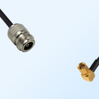 N/Female - SSMC/Female Right Angle Coaxial Jumper Cable