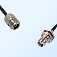 N/Female - TNC/Bulkhead Female with O-Ring Coaxial Jumper Cable