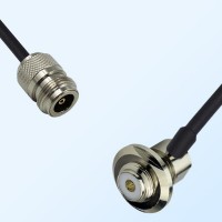 N/Female - UHF/Bulkhead Female Right Angle Coaxial Jumper Cable