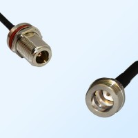 N/Bulkhead Female with O-Ring - QN/Male Coaxial Jumper Cable