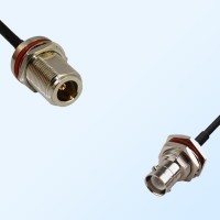 N/O-Ring Bulkhead Female - RP BNC/O-Ring Bulkhead Female Cable