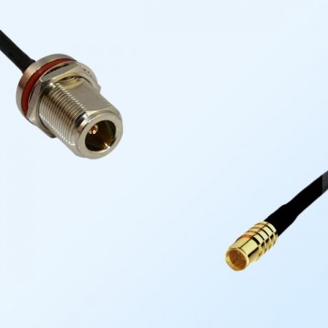 N/Bulkhead Female with O-Ring - RP MCX/Female Coaxial Jumper Cable