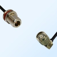 N/Bulkhead Female with O-Ring - RP TNC/Male R/A Coaxial Jumper Cable