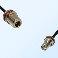 N/O-Ring Bulkhead Female - RP TNC/O-Ring Bulkhead Female Cable