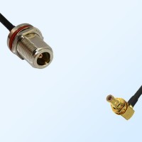 N/Bulkhead Female with O-Ring - SMB/Bulkhead Male R/A Coaxial Cable