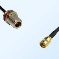 N/Bulkhead Female with O-Ring - SMB/Female Coaxial Jumper Cable