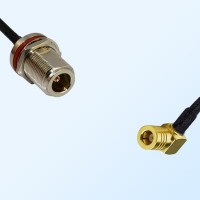 N/Bulkhead Female with O-Ring - SMB/Female R/A Coaxial Jumper Cable