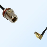 N/Bulkhead Female with O-Ring - SMC/Male R/A Coaxial Jumper Cable