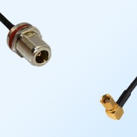 N/Bulkhead Female with O-Ring - SMC/Female R/A Coaxial Jumper Cable