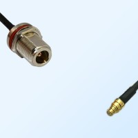 N/Bulkhead Female with O-Ring - SMP/Female Coaxial Jumper Cable