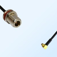 N/Bulkhead Female with O-Ring - SMP/Female R/A Coaxial Jumper Cable