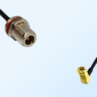 N/Bulkhead Female with O-Ring - SSMA/Male R/A Coaxial Jumper Cable