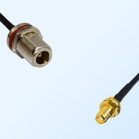 N/Bulkhead Female with O-Ring - SSMA/Bulkhead Female Coaxial Cable
