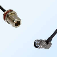 N/Bulkhead Female with O-Ring - TNC/Male R/A Coaxial Jumper Cable