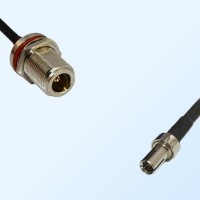 N/Bulkhead Female with O-Ring - TS9/Male Coaxial Jumper Cable