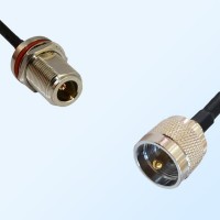 UHF Male - N Bulkhead Female with O-Ring Coaxial Cable Assemblies