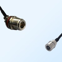 N Bulkhead Female R/A with O-Ring - QMA Male Coaxial Cable Assemblies