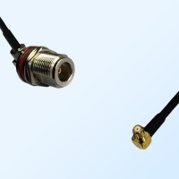 N Bulkhead Female R/A with O-Ring - RP MCX Male R/A Cable Assemblies