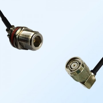 N Bulkhead Female R/A with O-Ring - RP TNC Male R/A Cable Assemblies