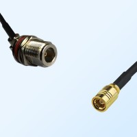 N Bulkhead Female R/A with O-Ring - SMB Female Cable Assemblies