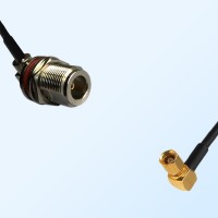 N Bulkhead Female R/A with O-Ring - SMC Female R/A Cable Assemblies