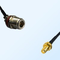 N Bulkhead Female R/A O-Ring - SSMA Bulkhead Female Cable Assemblies