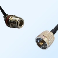 N Bulkhead Female R/A with O-Ring - UHF Male Coaxial Cable Assemblies