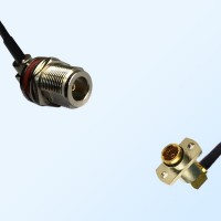 N Bulkhead Female R/A O-Ring - BMA Female R/A 2 Hole Cable Assemblies