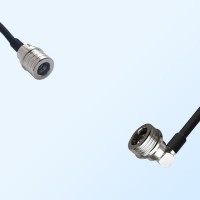 QN/Male Right Angle - QMA/Male Coaxial Jumper Cable