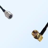 QMA/Male - RP SMA/Male Right Angle Coaxial Jumper Cable