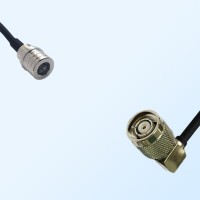 RP TNC/Male Right Angle - QMA/Male Coaxial Jumper Cable