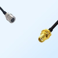 QMA/Male - SMA/Bulkhead Female Coaxial Jumper Cable