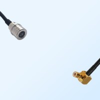 QMA/Male - SMB/Male Right Angle Coaxial Jumper Cable