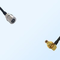 QMA/Male - SMB/Bulkhead Male Right Angle Coaxial Jumper Cable