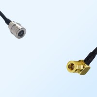 QMA/Male - SMB/Female Right Angle Coaxial Jumper Cable