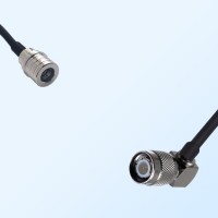 QMA/Male - TNC/Male Right Angle Coaxial Jumper Cable