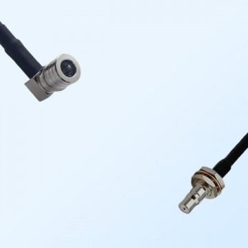 QMA/Male R/A - QMA/Bulkhead Female with O-Ring Coaxial Jumper Cable