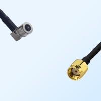QMA/Male Right Angle - RP SMA/Male Coaxial Jumper Cable