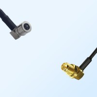 QMA/Male R/A - RP SMA/Bulkhead Female R/A Coaxial Jumper Cable